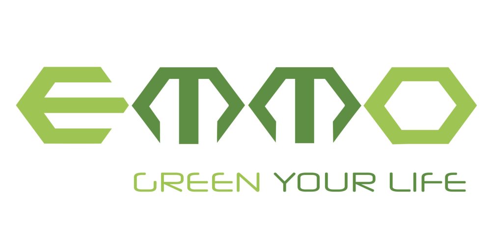 EMMO logo with green your life Filled